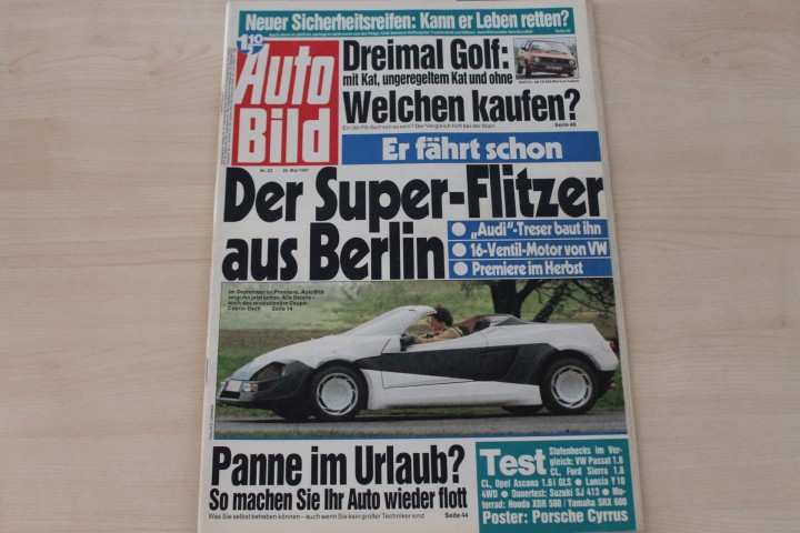 Deckblatt Auto Bild (22/1987)